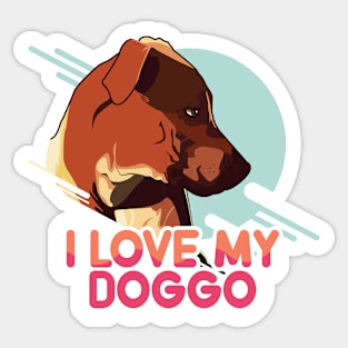 I Love My Doggo Sticker